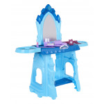 Modrý toaletný stolík pre princeznú
